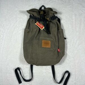 NWT Vintage Diesel Khaki Canvas Backpack